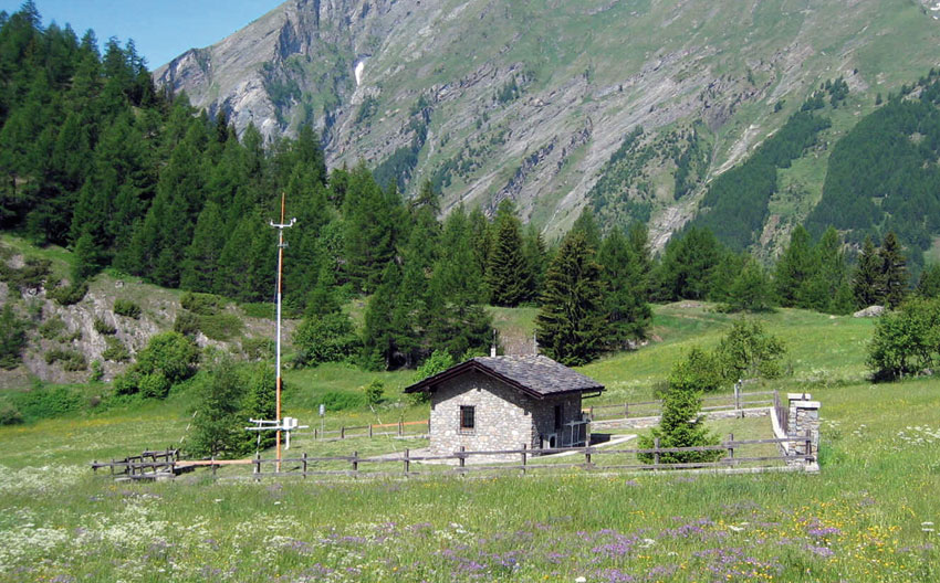 Stazione di La Thuile Les Granges, posta a 1640 m di altitudine.