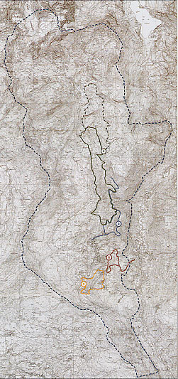 La cartina con gli itinerari descritti.