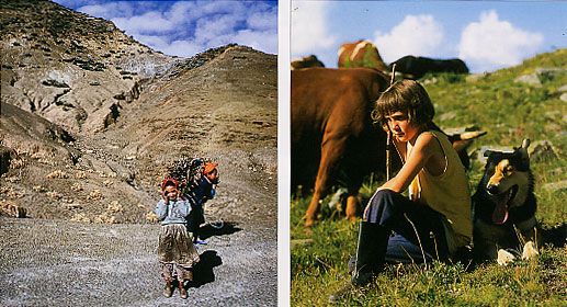 Confronto tra realtà geografiche differenti: bambini del Medio Atlante (Marocco) e della Valle d'Aosta.
