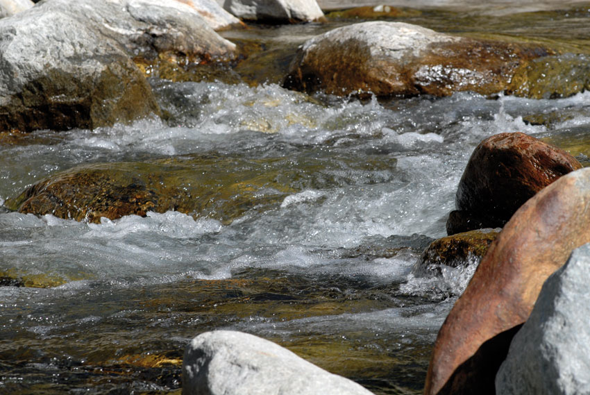 L’acqua di un torrente.