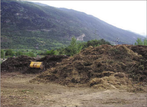 Un'immagine del Centro di Compostaggio Valcompost.