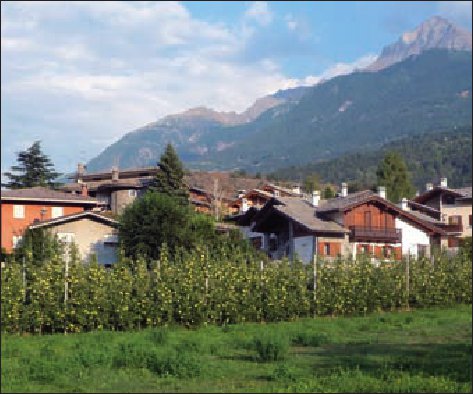 Gressan et la Becca di Nona en haut.