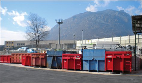 Il centro di conferimento di Châtillon dopo i lavori.