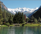 le Massif du Mont Rose vu depuis le Lac Gover