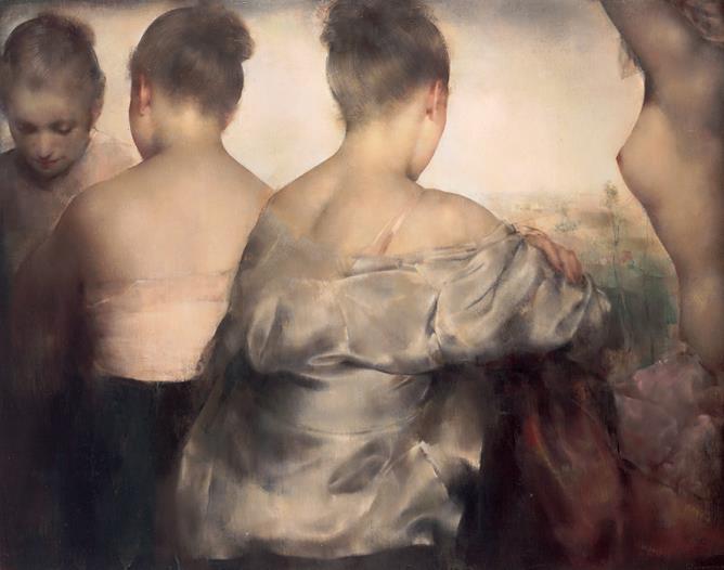 Grigory Gluckmann, "Composition", années '50-'60, huile sur panneau, cm 96 × 115. The Morus Art Foundation.