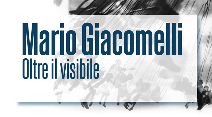 Banner con dettaglio dell'opera "Caroline Branson da Spoon River", 1958-73, in sovraimpressione il titolo della mostra: "Mario Giacomelli. Oltre il visibile".