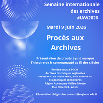 Affiche de l'initiative r�alis�e dans le cadre de la Semaine internationale des archives 2026