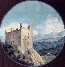 Le château d'Ussel Huile sur toile fin du XIXe siècle (photo :ASBC)