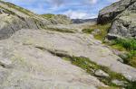 Col du Grand-Saint-Bernard. Tronçon de route romaine taillée dans le rocher
