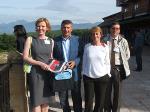 Rappresentanti dei Comuni di Chamois e Pontboset con Kristiina Urpalainen, direttrice di Euromontana
