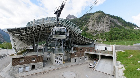 La gare de départ de Pontal d'Entrèves