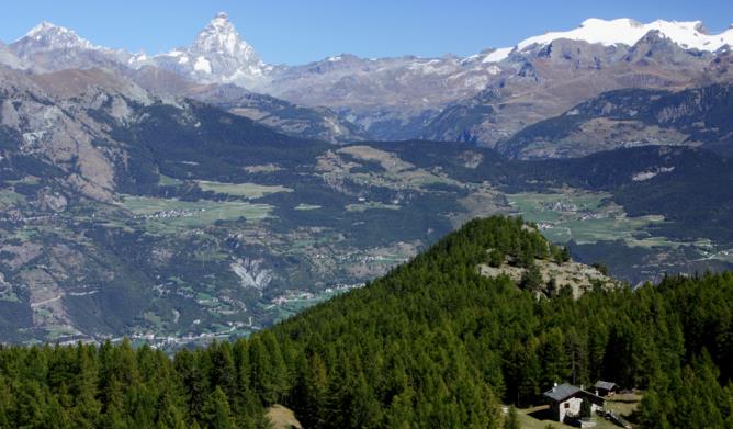 Verrayes e Saint-Denis: tratto della valle centrale.