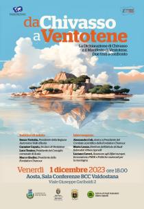 venerdì 1° dicembre ore 18 Aosta, Sala conferenze BCCValdostana