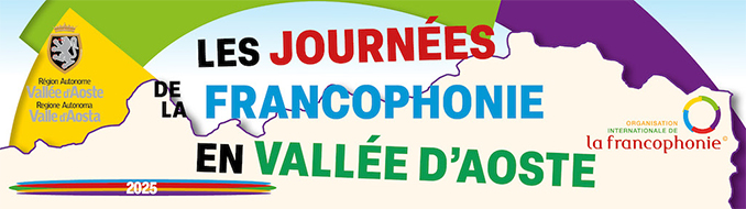 Détail de l'affiche avec la phrase : Les journées de la Francophonie en Vallée d'Aoste